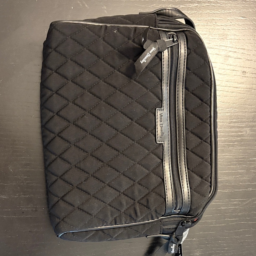 Vera Bradley Black Quilted Toiletry Bag